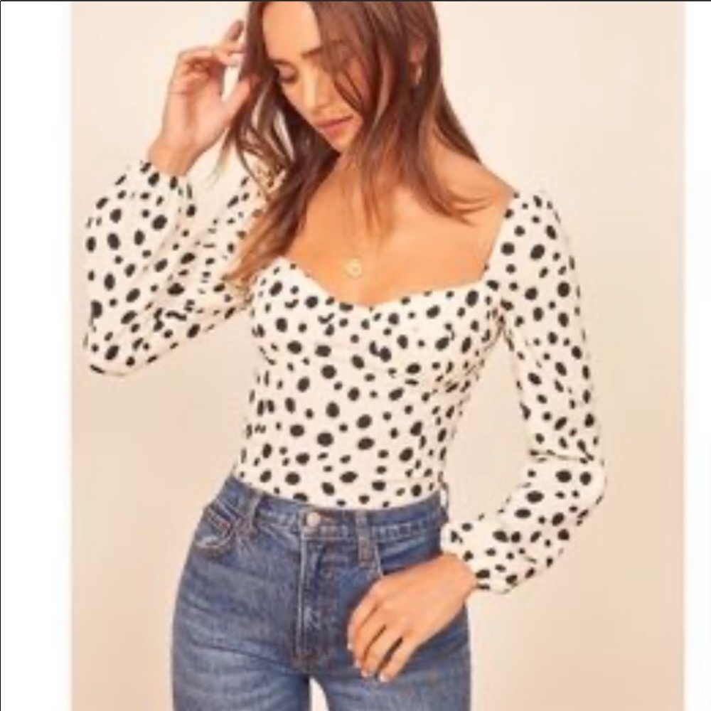 Reformation Reign Top Ink Blot XS 0 2